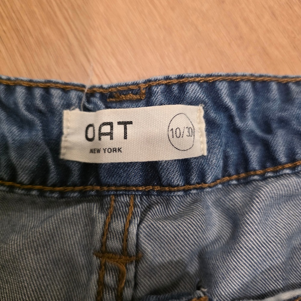 OAT New York Women Wide Leg Lyocell Denim Jeans Medium Wash Size 10/30 90s Style - Picture 2 of 10